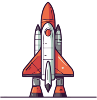 Flying spaceship symbolizes progress in space isolated png