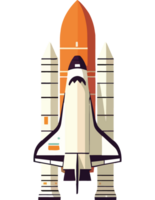 Flying spaceship in exploration isolated png