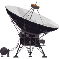 Wireless technology broadcasts data from orbiting satellites isolated png