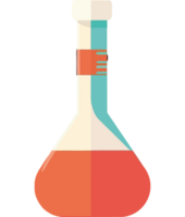 A flat icon of a flask with liquid in it png