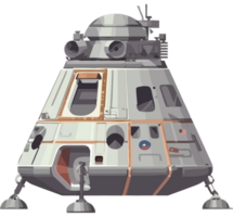 gray space capsule transport technology isolated png