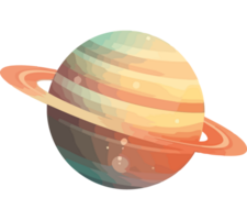 Saturn planet illustration isolated png