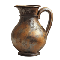 Earthenware Jug with Weathered Texture png