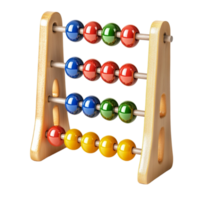 Abacus with Multicolored Beads for Math Education png