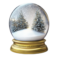 Snow Globe with Winter Trees png