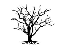 trees and root silhouettes. vector