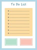 decorative to do list template for bullet journal, digital planner, and print vector