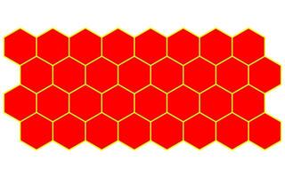 Flat Modular Hexagonal Grid Pattern vector