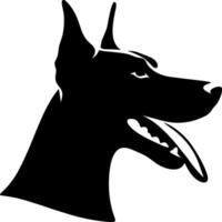 Doberman Pinscher with Tongue Out vector