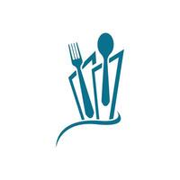fork and spoonlogo flat design vector