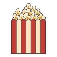 Popcorn Box with Popped Kernels vector
