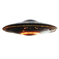 moderne OVNI vaisseau spatial sur transparent Contexte. png