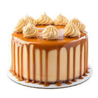 Cake Drips Caramel on transparent background. png