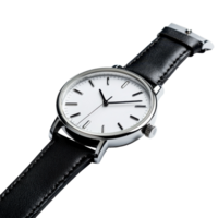 Wristwatch Leather Strap on transparent background. png