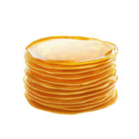 Pancake Syrup Stack on transparent background. png