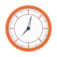 Round clock icon with dial on white background vector