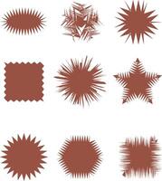 Abstract shapes elements. form symbol effect. for your unique elements design vector