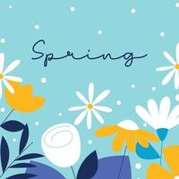 Spring spring greeting card illustration vector