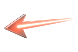Dynamic red arrow signaling direction in digital design png