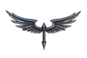 Symbolic winged arrow emblem graphic design digital art png