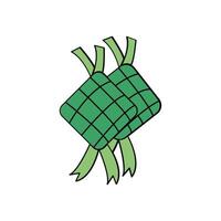 ketupat icon flat style vector