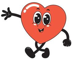 Cute Smiling Heart Character Illustration vector