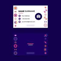 Name Card Design with Abstract Geometric Composition, perfect for Technology or Creative Project vector