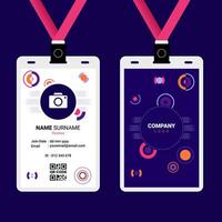 ID Card Design with Abstract Shape Composition, Perfect for Technology Theme or Creative Project vector