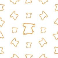 simple slice of bread pattern. bread slice seamless pattern. slice of bread with line style for your background pattern. seamless pattern of slice bread for your food packaging background vector