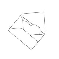Love letter single-line art beautifully captures the essence of affection and connection, with a single flowing line that represents the heartfelt emotions shared on Valentine's Day vector