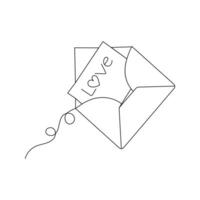 Love letter single-line art is a perfect fusion of minimalism and emotion, where one fluid line expresses the complexity of love and longing vector