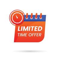 limited time offer festive background with clock design vector