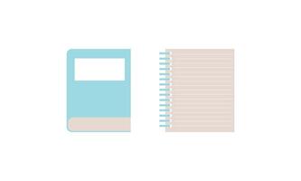 Set of Cartoon Notebooks Notepads and Diaries vector