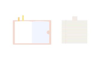 Set of note paper . vector