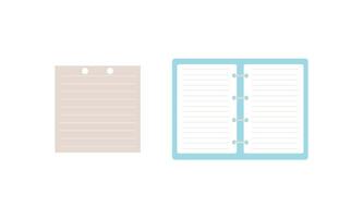 Notebook Set . Office Personal Dairy Notepad. vector