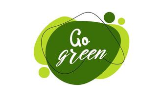 Go Green abstract liquid organic elements Dynamical fluid shapes vector