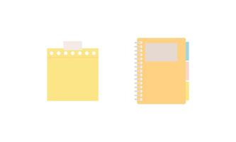 notebook and papernote . vector