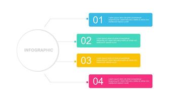 circle rectangle step to infographic vector