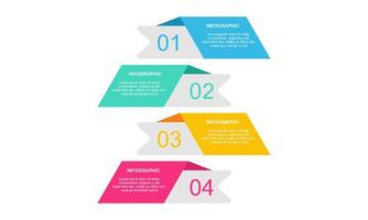 4 Step Infographic . Icons, and Graphics vector