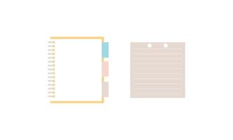 Read Notebook Illustration Element Set vector