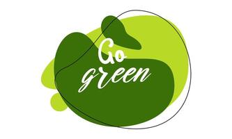 Go Green abstract vector