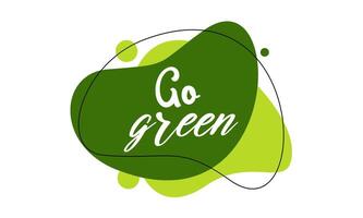 Go Green abstract liquid vector