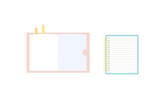 notebook pages or . lined notepaper, vector