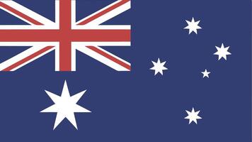 Flat Australia Flag Design with Iconic Union Jack Elements vector