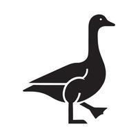 Walking Goose Silhouette Illustration for Farm and Nature Designs vector