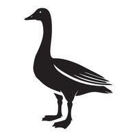 Goose Silhouette Illustration A Simple Black and White Design vector