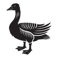 Goose Silhouette Illustration A Classic Bird Graphic vector