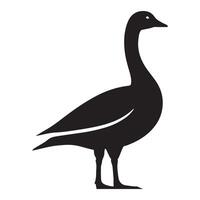 Elegant Goose Silhouette Illustration for Farm and Nature Scenes vector