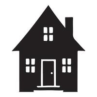 Simple House Silhouette Illustration for Real Estate and Home Concepts vector