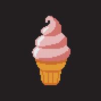 ice cream pixel art, vector